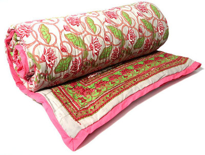 

Jain International Floral  Comforter(Cotton, Multicolor