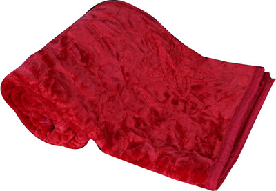 

IndiStar Floral  Mink Blanket(Microfiber, Maroon