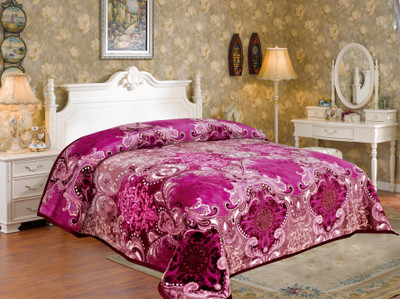 

Signature Floral  AC Blanket(Polyester, Pink