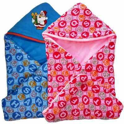 

Brandonn Polka  Hooded Baby Blanket(Microfiber, Pink
