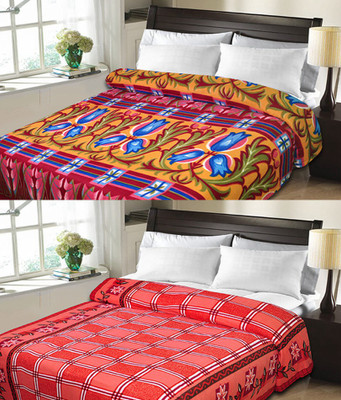 

Sanvi Traders Floral Double Blanket(Microfiber, Multicolor)