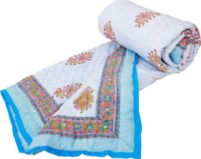 

Halowishes Printed  Comforter(Cotton, Sky Blue