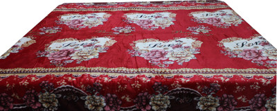

Adishma Floral Double Mink Blanket(Microfiber, Red)