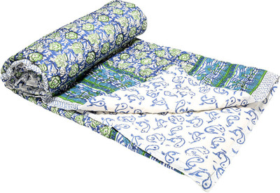 

Rajrang Floral Double Comforter(Cotton, White)