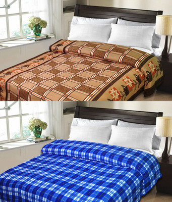 

Sanvi Traders Floral Double Blanket(Microfiber, Multicolor)