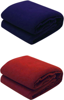 

Paisa Worth Plain Double Blanket(Microfiber, Multicolor)