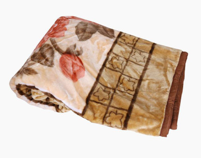 V.R.ENTERPRISES Self Design Double Mink Blanket for  Mild Winter(Microfiber, Multicolor)