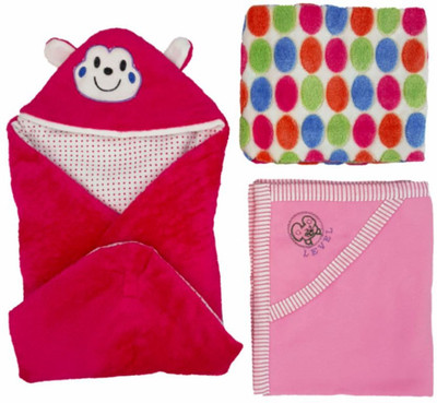 

Brandonn Printed  Hooded Baby Blanket(Microfiber, Multicolor