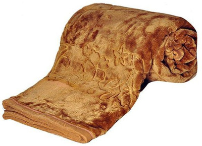 

Saksham Floral Double Mink Blanket(Microfiber, Brown)