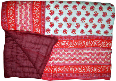 

Sellstra Floral  Comforter(Cotton, Red