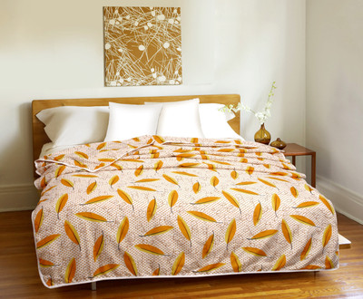

Divine Casa Printed  Dohar(Polyester, Yellow, White, White;yellow