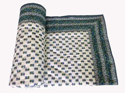 62% OFF on Raj Laxmi Checkered Single Quilt(100% Cotton, White, Green) 62% OFF on Raj Laxmi Checkered Single Quilt(100% Cotton, White, Green)