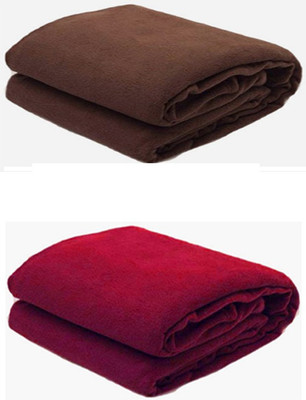 

Galaxy Plain Single Blanket(Microfiber, Maroon, Coffee), Coffee;maroon