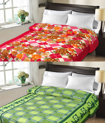 

Sanvi Traders Floral Double Blanket(Microfiber, Multicolor)
