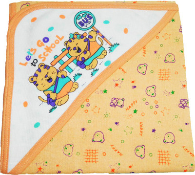 

Crack4Deal Plain  Hooded Baby Blanket(Polyester, Multicolor