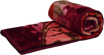 Buy Radhika Creation Floral Double Mink Blanket Microfiber Purple