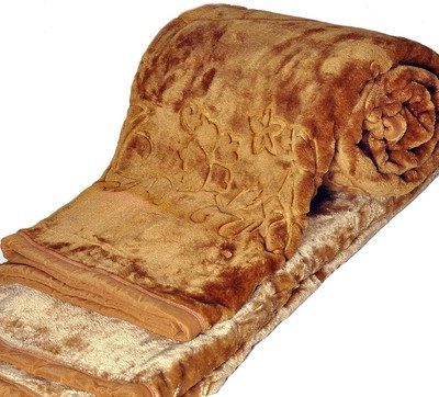 YNA Plain  Mink Blanket(Microfiber, Gold