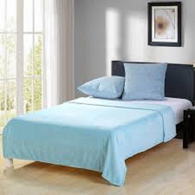 

Soham Knit Fab Plain  Coral Blanket(Microfiber, Light Blue
