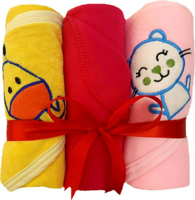 

Brandonn Striped  Hooded Baby Blanket(Microfiber, Multicolor