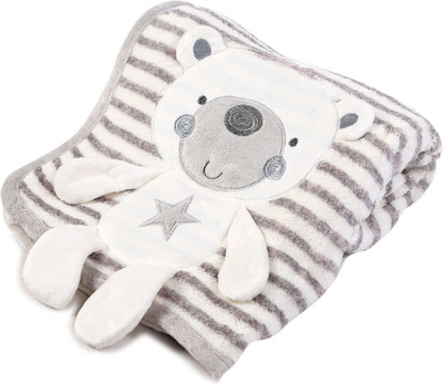 

Babyoodles Motifs  Crib Baby Blanket(Microfiber, Grey