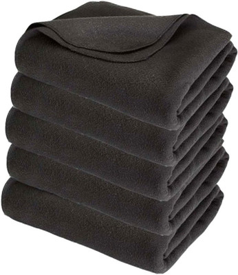 

Aazos Plain  Coral Blanket(Microfiber, Grey
