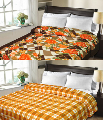 

Sanvi Traders Floral Double Blanket(Microfiber, Multicolor)