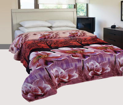 

ExpressionsHome Floral  Blanket(Polyester, Multicolor
