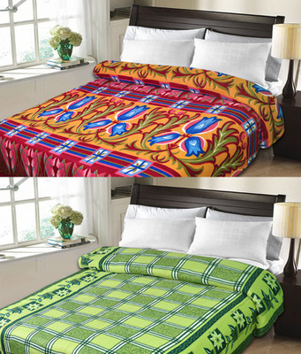 

Sanvi Traders Floral Double Blanket(Microfiber, Multicolor)