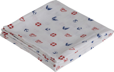 

Brother Baby Motifs  Swadding Baby Blanket(Microfiber, Red and blue