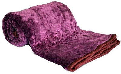 

Fab Ferns Plain  Mink Blanket(Microfiber, Purple