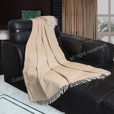 

Sferra Plain  Throw(Microfiber, Wheat
