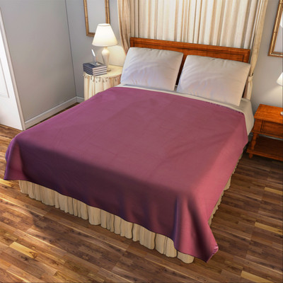 

Bombay Dyeing Plain Double Blanket(Microfiber, Peach)