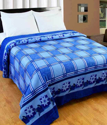 

Zesture Checkered  Blanket(Microfiber, Blue