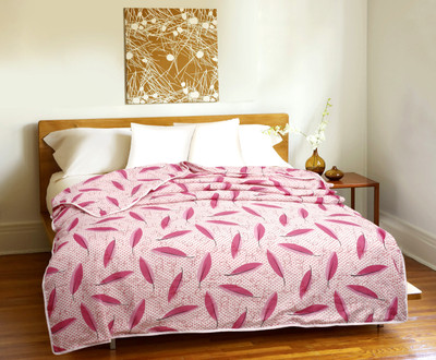 

Divine Casa Printed  Dohar(Polyester, Pink, White