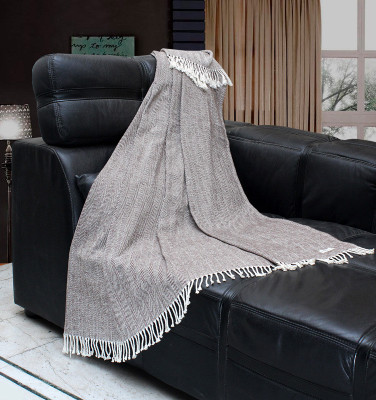 Sferra Plain  Throw(Microfiber, Chocolate