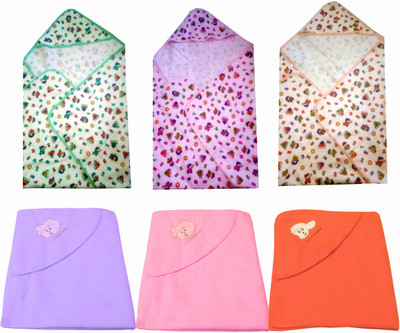 

Big Bear Self Design  Hooded Baby Blanket(Microfiber, Multicolor