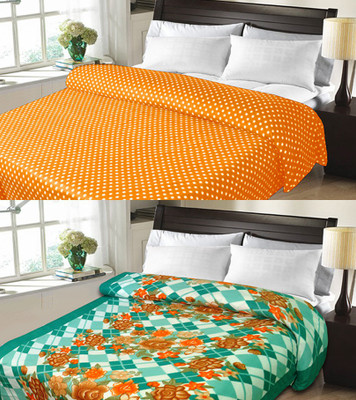 

Sanvi Traders Floral Double Blanket(Microfiber, Multicolor)