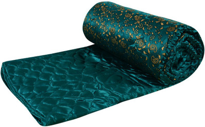 

Ooltah Chashma Floral Double Comforter(Microfiber, Green)