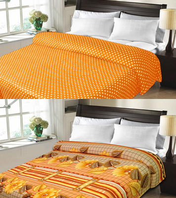 

Sanvi Traders Floral Double Blanket(Microfiber, Multicolor)