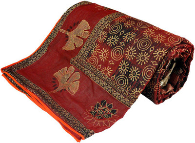 56% OFF on Little India Self Design Double Duvet(Cotton, Maroon)