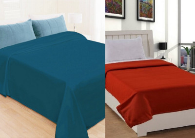 

Shopaholic Plain Single Coral Blanket(Microfiber, Multicolor)