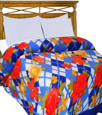 

Home Candy Floral  Coral Blanket(Microfiber, Multicolor
