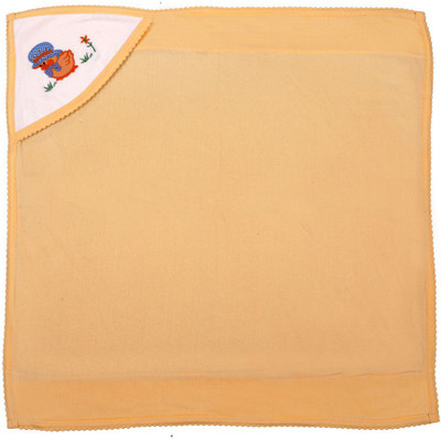 

Brim Hugs & Cuddles Plain  Hooded Baby Blanket(Cotton, Beige