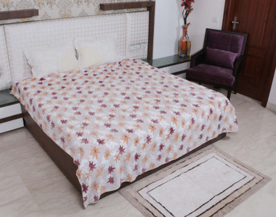 52% OFF on IndiWeaves Floral Double Quilt(Multicolor)