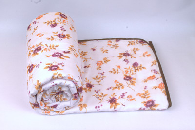 9% OFF on Aransa Checkered Single Dohar(Cotton, Multicolor)