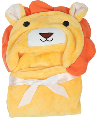 Offspring Animal  Hooded Baby Blanket(Microfiber, Yellow