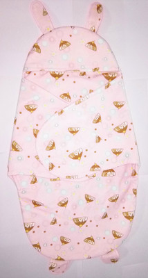 

Baby Grow Printed  Swadding Baby Blanket(Microfiber, Pink