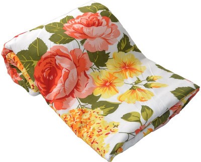 79% OFF on Flemingo Floral Single Quilt(Microcotton, Cream, Peach) 79% OFF on Flemingo Floral Single Quilt(Microcotton, Cream, Peach)