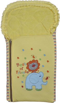 

Babysid Collections Embroidered  Swadding Baby Blanket(Microfiber, Yellow
