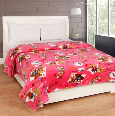 

Bed & Bath Cartoon  Blanket(Polyester, Pink, Brown, White, Brown;pink;white
